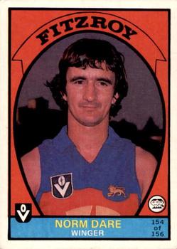 1978 Scanlens VFL #154 Norm Dare Front